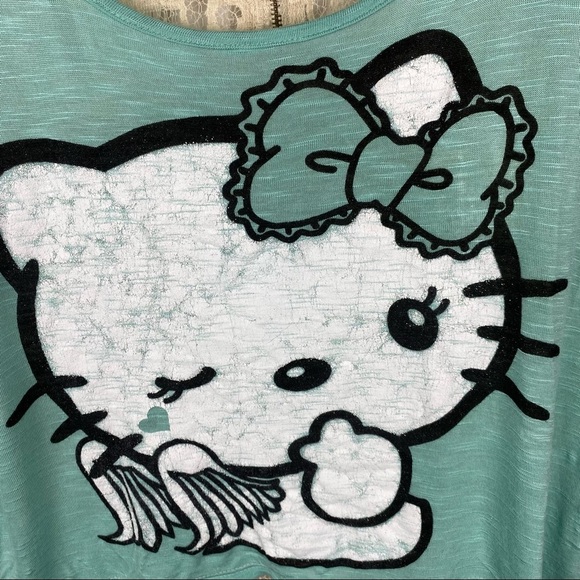 Leo Meets Virgo Hello Kitty Lace Back Crop Top - Picture 7 of 7